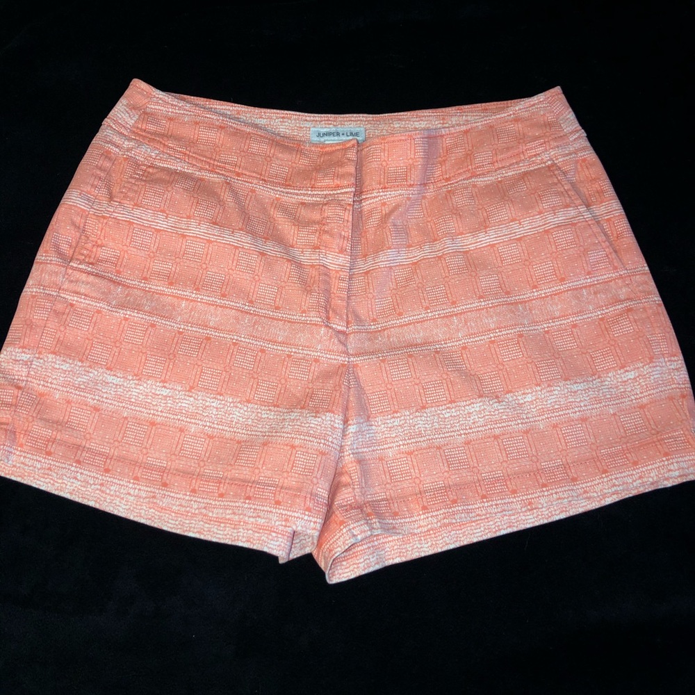 NWOT cotton stretch shorts coral/orange